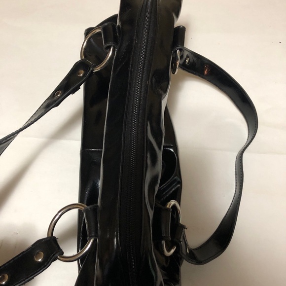 Kenneth Cole Reaction double handle carry on Bag shiny black finish Authentic - Picture 3 of 11